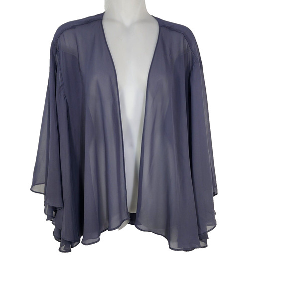 Catherines Kimono Cardigan Cover Up Size 2X 22/24W Sheer Open Front Lightweight - Picture 1 of 10